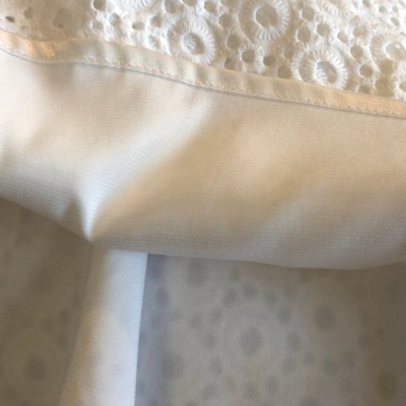 Michael Michael Kors White Lined Skirt Gold Zipper - Picture 7 of 10